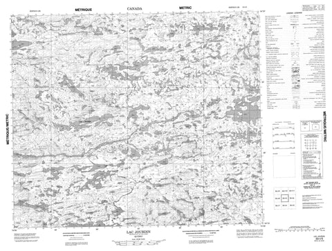 033I05 Lac Jourdin Canadian topographic map, 1:50,000 scale