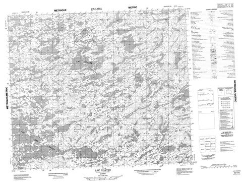 033I09 Lac Coates Canadian topographic map, 1:50,000 scale