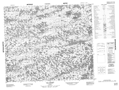 033I10 Lac Choret Canadian topographic map, 1:50,000 scale