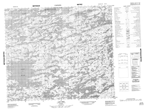 033I15 Lac Roz Canadian topographic map, 1:50,000 scale