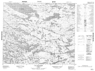 033J04 Lac Nougueres Canadian topographic map, 1:50,000 scale