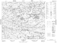 033J07 Lac Menellier Canadian topographic map, 1:50,000 scale