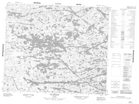 033K04 Lac Roggan Canadian topographic map, 1:50,000 scale