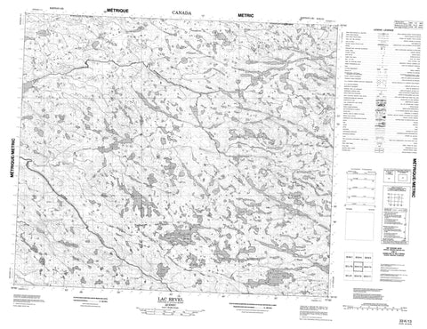 033K13 Lac Revel Canadian topographic map, 1:50,000 scale