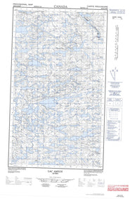 033K14E Lac Amyot Canadian topographic map, 1:50,000 scale