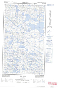 033K15W Lac Denys Canadian topographic map, 1:50,000 scale