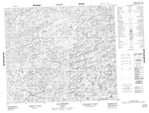 033L10 Lac Savignon Canadian topographic map, 1:50,000 scale