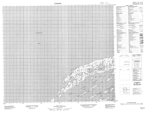 033L13 No Title Canadian topographic map, 1:50,000 scale