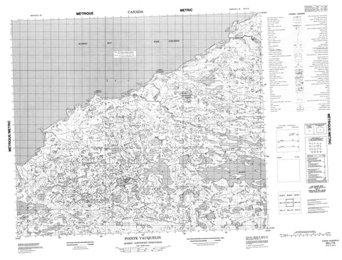 033L15 Pointe Vauquelin Canadian topographic map, 1:50,000 scale