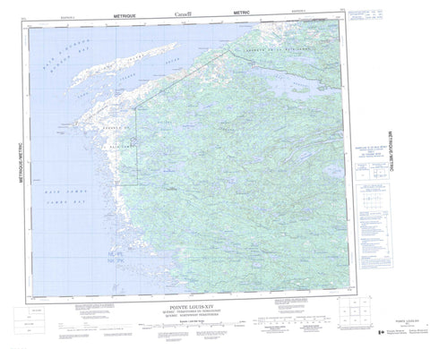 033L Pointe Louis Xiv Canadian topographic map, 1:250,000 scale