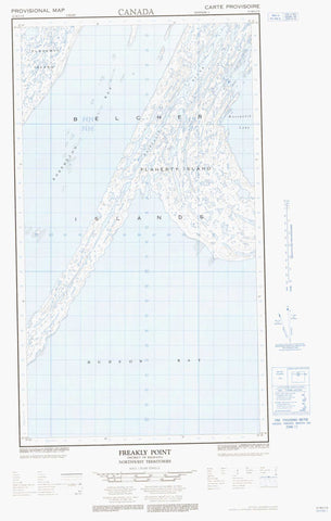 033M13E Freakly Point Canadian topographic map, 1:50,000 scale