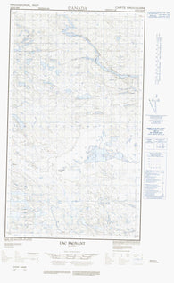 033N02E Lac Fagnant Canadian topographic map, 1:50,000 scale