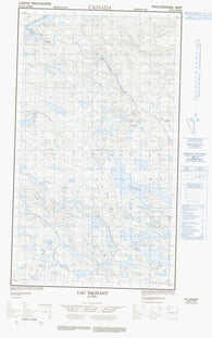 033N02W Lac Fagnant Canadian topographic map, 1:50,000 scale