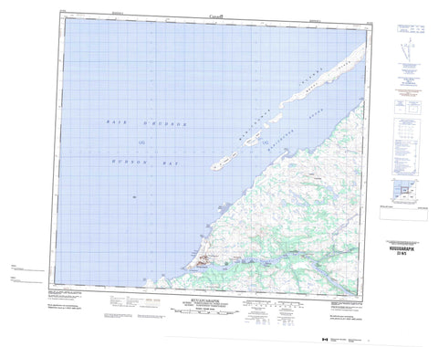 033N05 Kuujjuarapik Canadian topographic map, 1:50,000 scale