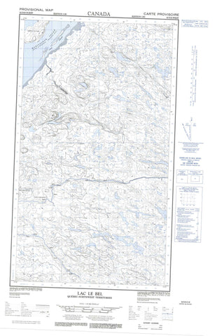 033N06W Lac Le Bel Canadian topographic map, 1:50,000 scale