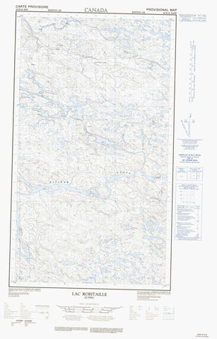 033N10E Lac Robitaille Canadian topographic map, 1:50,000 scale