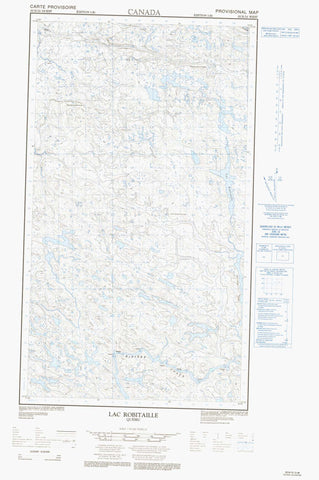 033N10W Lac Robitaille Canadian topographic map, 1:50,000 scale