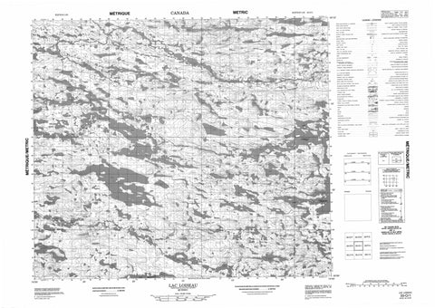 033O01 Lac Loiseau Canadian topographic map, 1:50,000 scale