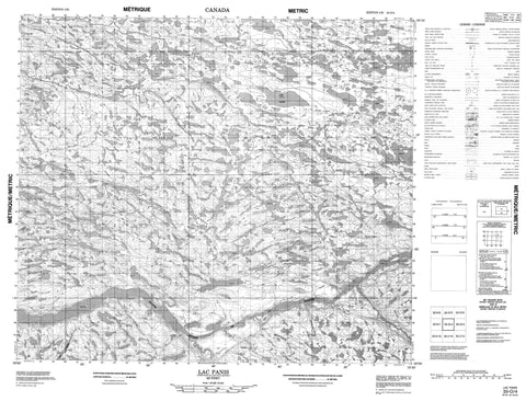 033O04 Lac Panis Canadian topographic map, 1:50,000 scale