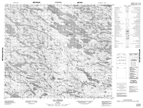 033O06 Lac Fressel Canadian topographic map, 1:50,000 scale