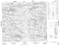 033P04 Lac Bribaut Canadian topographic map, 1:50,000 scale