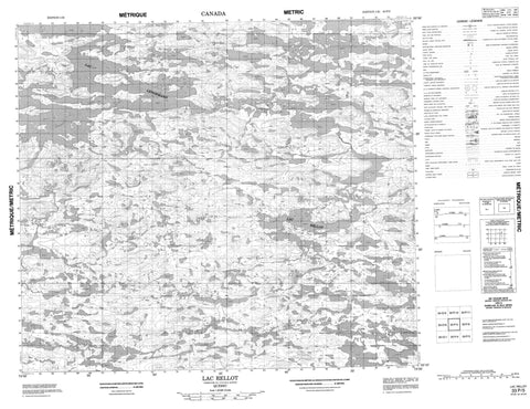 033P05 Lac Rellot Canadian topographic map, 1:50,000 scale