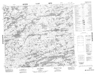 033P08 Lac Turbar Canadian topographic map, 1:50,000 scale