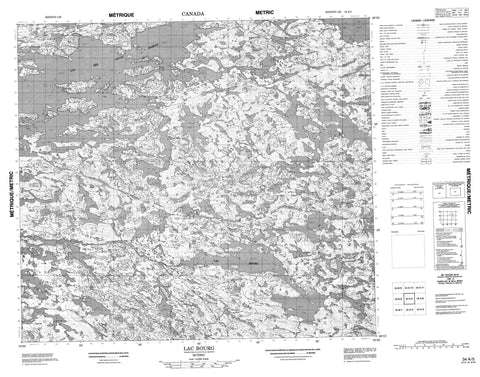 034A05 Lac Bourg Canadian topographic map, 1:50,000 scale