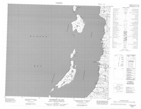 034C07 Anderson Island Canadian topographic map, 1:50,000 scale