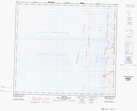 034C10 Umiujaq Canadian topographic map, 1:50,000 scale