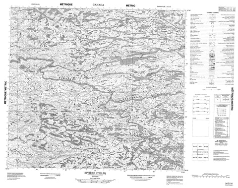 034C16 Riviere Itilliq Canadian topographic map, 1:50,000 scale