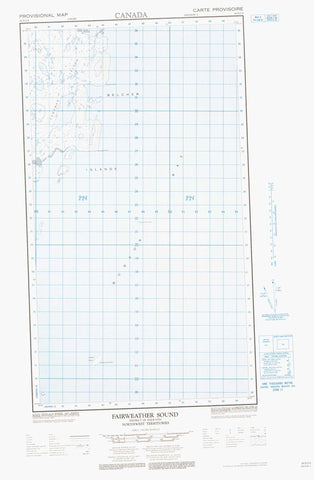 034D02E Fairweather Sound Canadian topographic map, 1:50,000 scale