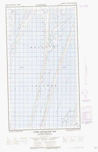 034D03E Upper Wetalltok Bay Canadian topographic map, 1:50,000 scale