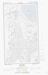 034D06E East Arm Canadian topographic map, 1:50,000 scale