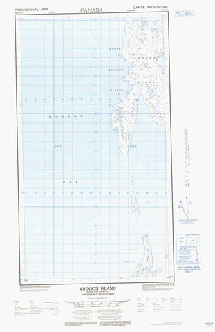 034D12E Johnson Island Canadian topographic map, 1:50,000 scale