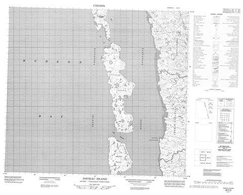 034F02 Davieau Island Canadian topographic map, 1:50,000 scale