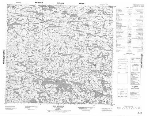 034F08 Lac Messier Canadian topographic map, 1:50,000 scale