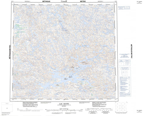 034G Lac Minto Canadian topographic map, 1:250,000 scale