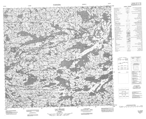 034H06 Lac Bizard Canadian topographic map, 1:50,000 scale