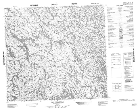 034H10 Lac Curatteau Canadian topographic map, 1:50,000 scale