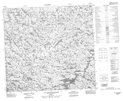 034H16 Lac Suluppaugalik Canadian topographic map, 1:50,000 scale