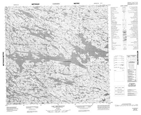 034I04 Lac Maurault Canadian topographic map, 1:50,000 scale