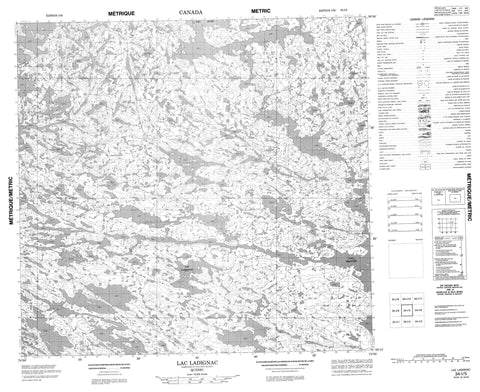 034I05 Lac Ladignac Canadian topographic map, 1:50,000 scale