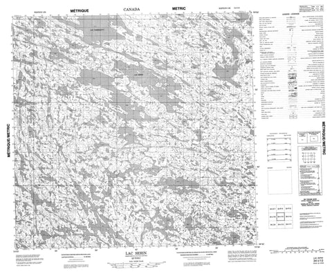 034I13 Lac Serin Canadian topographic map, 1:50,000 scale