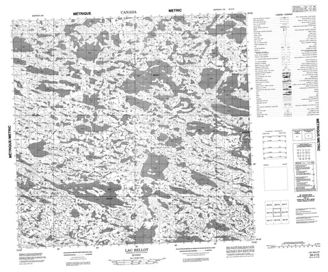 034I15 Lac Bellot Canadian topographic map, 1:50,000 scale