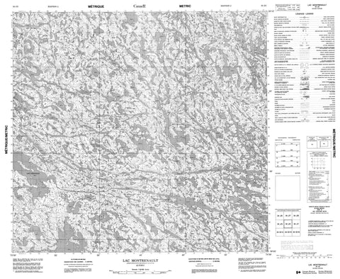 034J02 Lac Montrenault Canadian topographic map, 1:50,000 scale