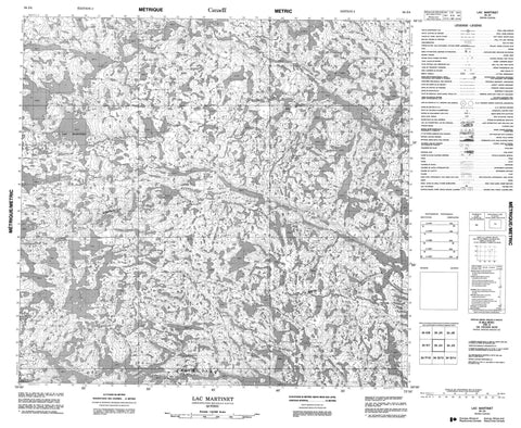 034J04 Lac Martinet Canadian topographic map, 1:50,000 scale