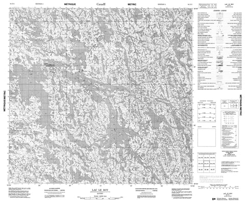 034J11 Lac Le Roy Canadian topographic map, 1:50,000 scale
