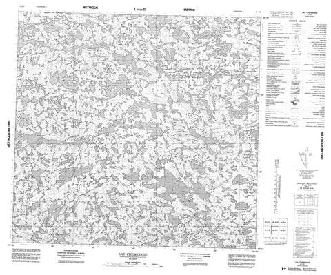 034K07 Lac Cheminade Canadian topographic map, 1:50,000 scale