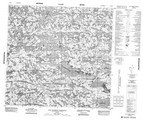 034K11 Lac Juusiup Tasialua Canadian topographic map, 1:50,000 scale